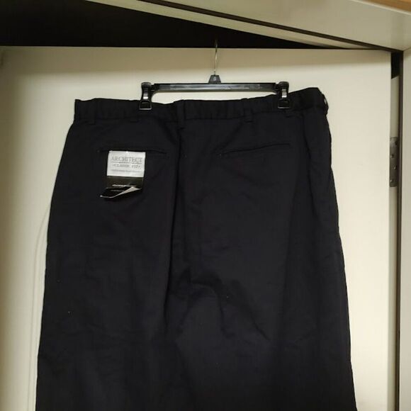 New Architect Classic Fit Navy Wrinkle Resistant Extender Waistband Men's 44/34 - Picture 4 of 4